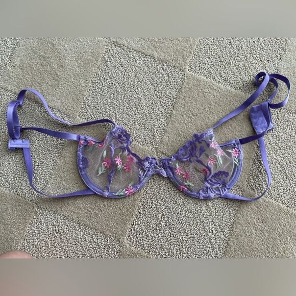 Floral wire mesh bra (SIZE XS) - Picture 1 of 1
